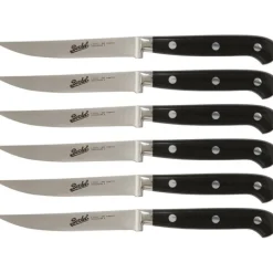 Berkel Adhoc Set 6 coltelli da bistecca Nero Lama liscia