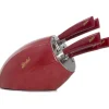 Berkel Ceppo Sense Rosso + set 5 coltelli Elegance Red