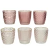 Bicchiere Rosso Porta Tea Light h 8 cm. Pezzo Singolo