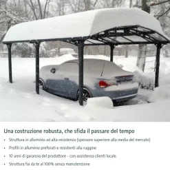 Canopia Arcadia Carport in Alluminio 3.6 X 8.6 m