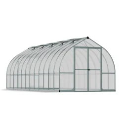 Canopia Bella Doppio Strato Serra Da Giardino in Policarbonato 724X244X219 cm Argento