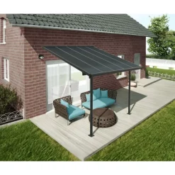 Canopia Capri Pergola Addossata in Alluminio 3X3 m Grigio