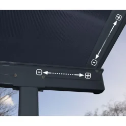 Canopia Capri Pergola Addossata in Alluminio 3X3 m Grigio