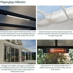 Canopia Capri Pergola Addossata in Alluminio 3X9.2 m Grigio