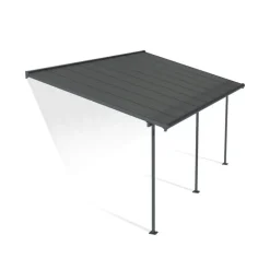 Canopia Capri Pergola Addossata in Alluminio 3X5.6 m Grigio