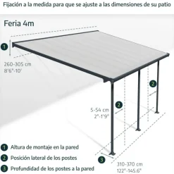 Canopia Helsinki Pergola 3 X 10 m Pergola in Legno di Cedro