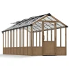 Canopia NATURA Doppio Strato Serra Da Giardino in Policarbonato 641X237.5X261 cm - Legno di cedro