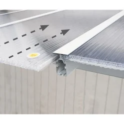 Canopia Olympia Pergola Addossata in Alluminio 3X8.6 m Grigio