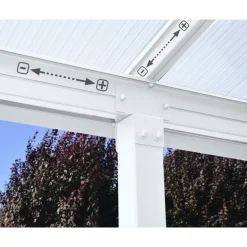 Canopia Olympia Pergola Addossata in Alluminio 3X5.5 m Bianco