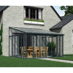 Canopia San Remo Pergola Chiusa in Alluminio 4X4.4 m Grigio
