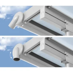 Canopia Sierra Pergola Addossata in Alluminio 2.3X2.3 m Bianco