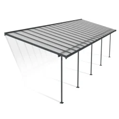 Canopia Sierra Pergola Addossata in Alluminio 3X10.4 m Grigio