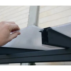 Canopia Sierra Pergola Addossata in Alluminio 3X10.4 m Grigio