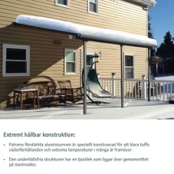 Canopia Stockholm Pergola Addossata in Alluminio di Premium 3.4X5.2 m Trasparente