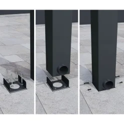 Canopia Stockholm Pergola Addossata in Alluminio di Premium 3.4X9.5 m Trasparente