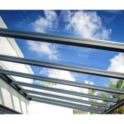 Canopia Stockholm Pergola Addossata in Alluminio di Premium 3.4X7.3 m Trasparente