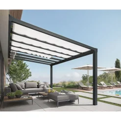 Canopia Tenda da Tetto Per la Pergola Stockholm 3.4X7.3 m Bianco