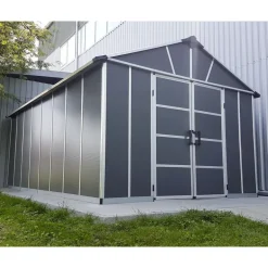 Canopia Yukon Casetta Da Giardino in Policarbonato 643X332X252 cm Grigio Pavimento Incluso