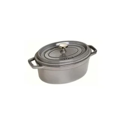 Cocotte Ovale 27 cm Grigia Graphite in Ghisa