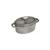 Cocotte Ovale 29 cm Grigia Graphite in Ghisa