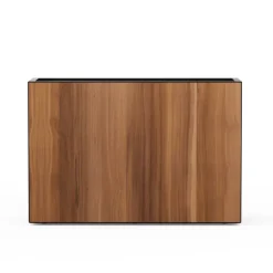 Fioriera Alta Herstera DECO PLANTER DIVIDER 25 in Metallo colore Nero e Pannello Effetto Legno 120x25x80 cm