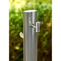 Fontana da Giardino Aquapoint Steel-O da Interrare Cromato