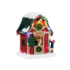Lemax Santa's Reindeer Pack con Neve in Omaggio