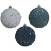 Pallina in velluto con perline e paillettes 8 cm. Pezzo Singolo