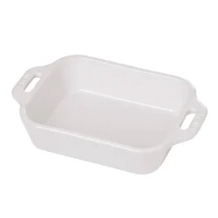 Pirofila Gratin Rettangolare 32 x 21 cm Bianca in Ceramica