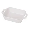 Pirofila Gratin Rettangolare 19 x 12 cm Bianca in Ceramica