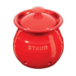 Porta Aglio 11 cm Rosso in Ceramica