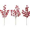 Ramo con Bacche Rosse 33 cm. Pezzo Singolo.