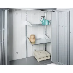 Set di Scaffali 2 Ripiani Standard per Armadio da Esterno in Metallo ROMEO