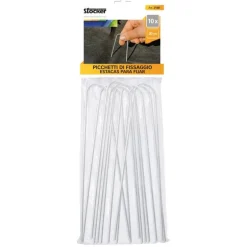 Stocker Picchetti di fissaggio acciaio zincato 20 cm 10 pz/conf