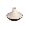Tajine 28 cm Crema in Ghisa con Coperchio in Ceramica