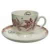 Tazza e piattino in porcellana 10,5 cm.