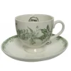Tazza e piattino in porcellana 10,5 cm.