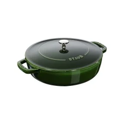 Tegame Chistera 28 cm Verde Basilico in Ghisa