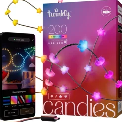 Twinkly CANDIES a Stella Luci di Natale Smart 200 Led RGB II Generazione Cavo Verde