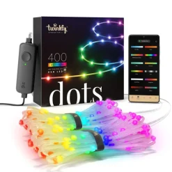 Twinkly DOTS Striscia 20 m 400 Led RGB BT + WiFi Cavo Trasparente
