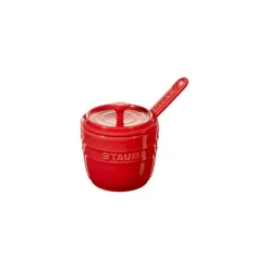 Zuccheriera con Cucchiaio 9 cm Rossa in Ceramica